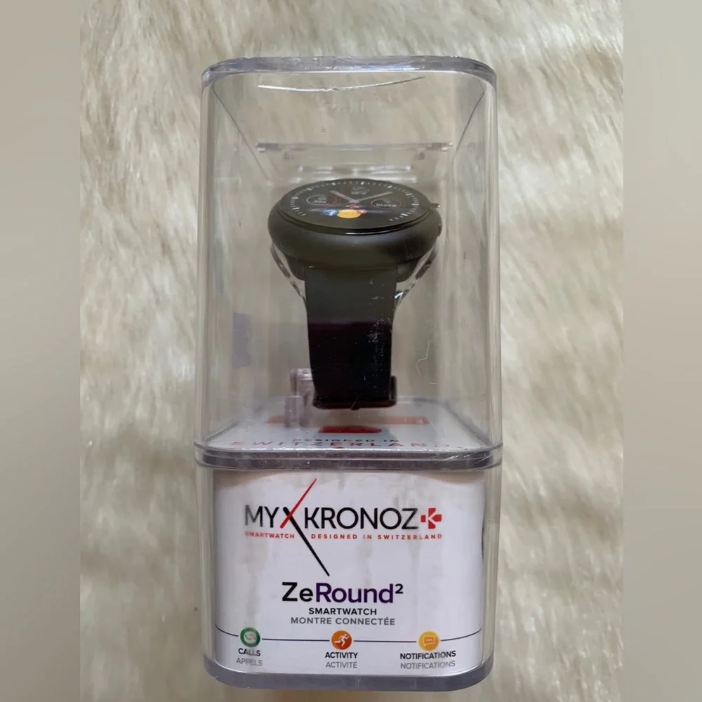 MyKronoz ZeRound2 Certified Refurbished Black Bluetooth Touchscreen Smart Watch